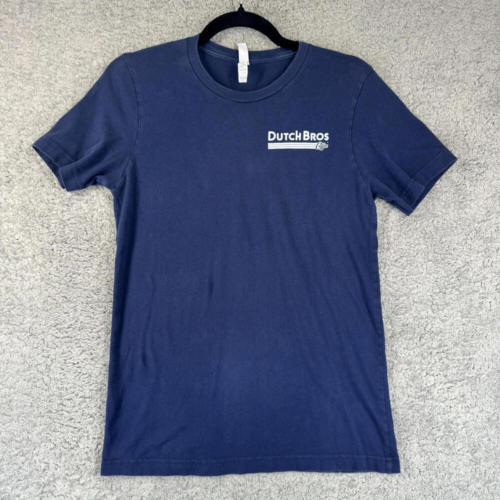 Dutch Bros‎ Coffee Navy Blue Graphic T-Shirt SEE PICTURES